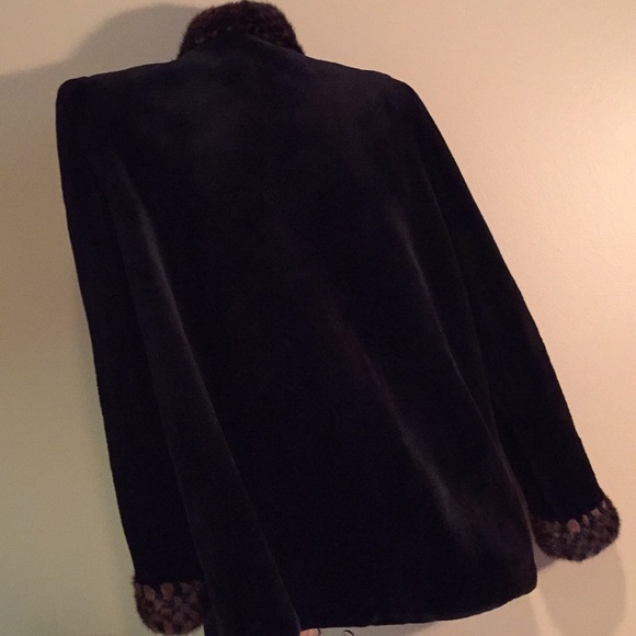 Genuine Reversible Mink Car Coat Sz 14 - Picture 2 of 6